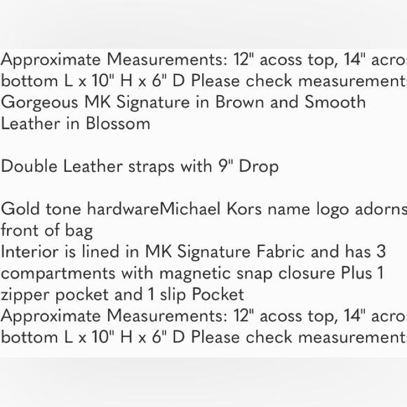 Michael Kors Nicole signature brown shoulder bag. - Picture 8 of 8